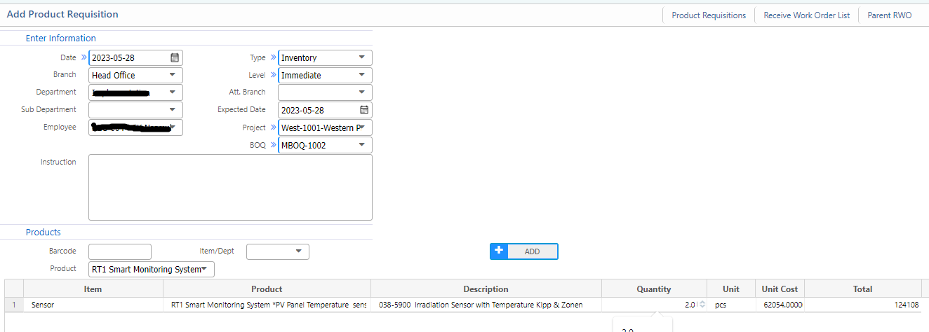 installation and setup of budget module